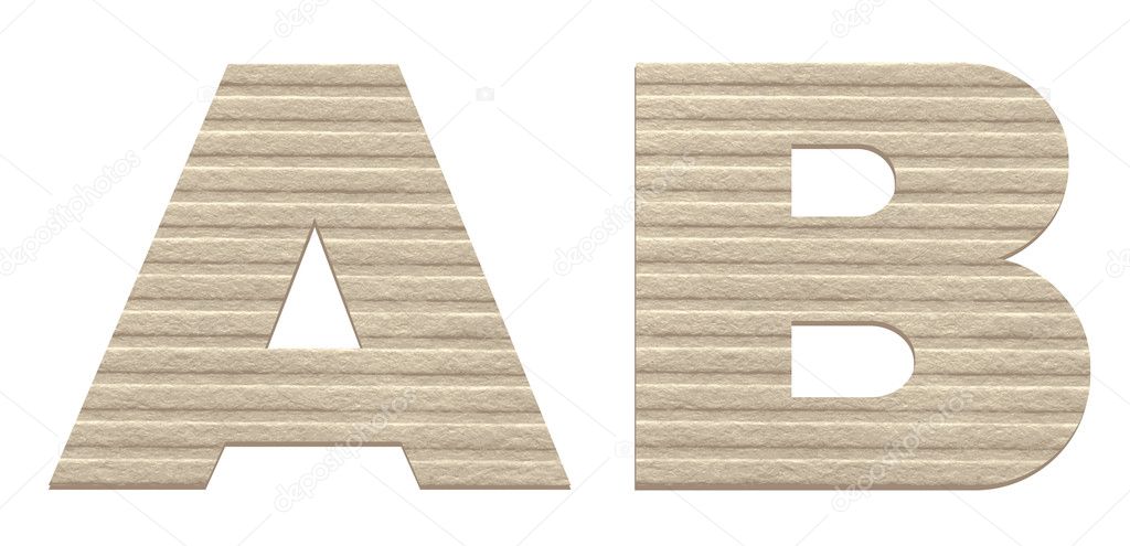 Vector cardboard letters. stock illustration. Illustration of