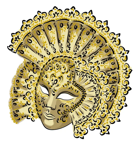 Venezianische Karnevalsmaske. — Stockvektor