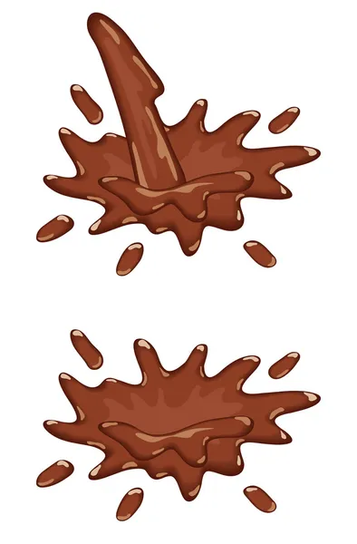 Schokoladenspritzer. — Stockvektor