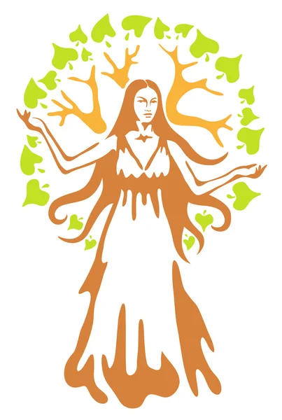 万能薬 - 古代ギリシャの女神. — ストックベクタ