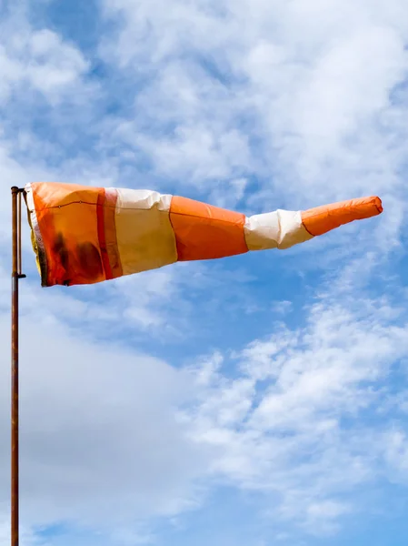 Full wind cone weather vane on windy day — Stock Photo, Image
