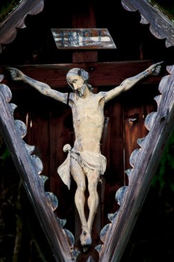 Outdoor display of the Crucifixion of Christ