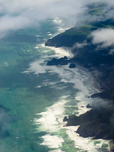 stock image Aerial view of Tasman Sea shore NZ North Island