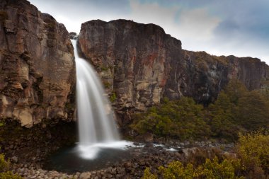 Taranaki Falls in Tongariro NP, New Zealand clipart