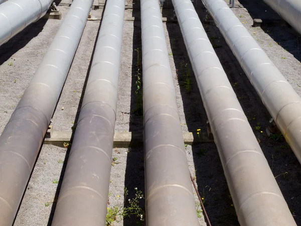 Pipeline installation for distribution and supply — Stock Photo, Image