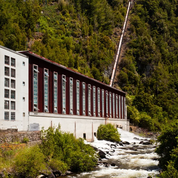 Generator house of hydro-electric power plant — Stock Photo, Image