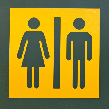 Erkekler ve kadınlar için tuvalet işareti simgesi