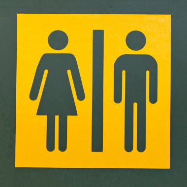 Restroom sign symbol for men and women clipart