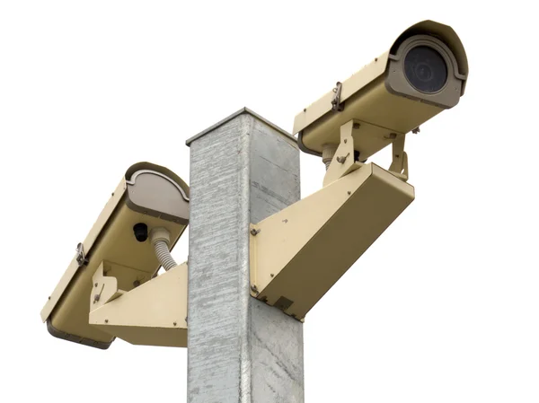 Surveillance security camera's geïsoleerd op wit — Stockfoto