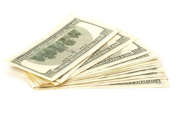 100 dollarb banknotlar yığını — Stok fotoğraf