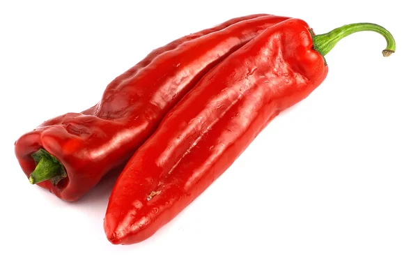 Due lunghe paprika rosse — Foto Stock