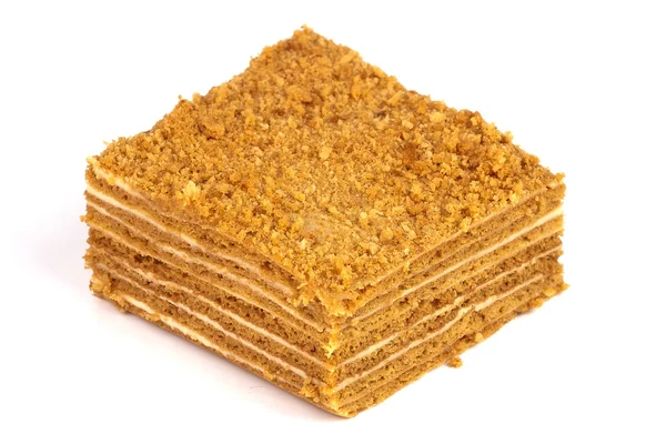 Portion of honey cake — Stock Photo, Image