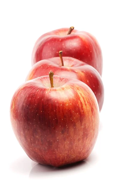 三个红苹果 — 图库照片