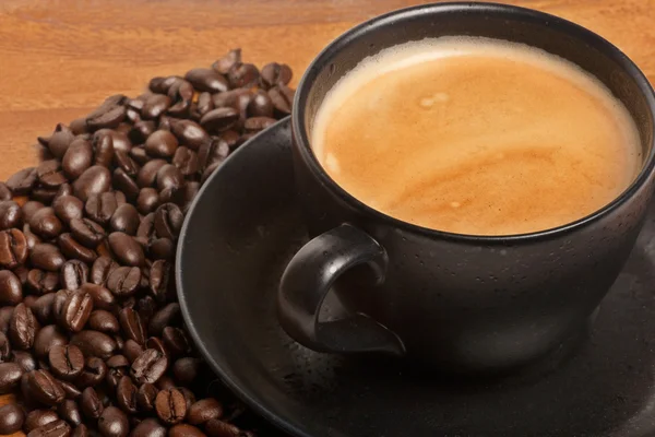 Schwarze Tasse Kaffee — Stockfoto