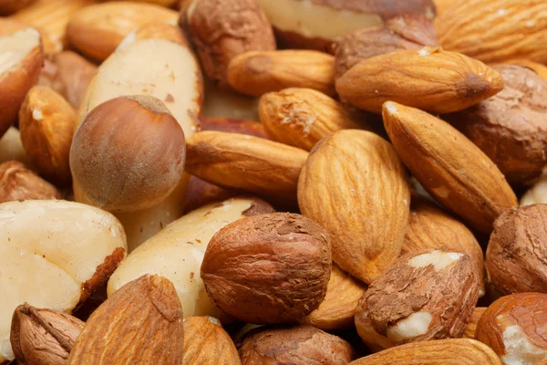 stock image Nuts background closeup