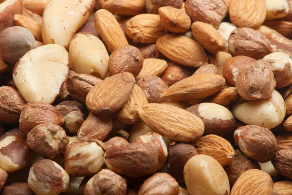 Nuts background closeup — Stock Photo, Image