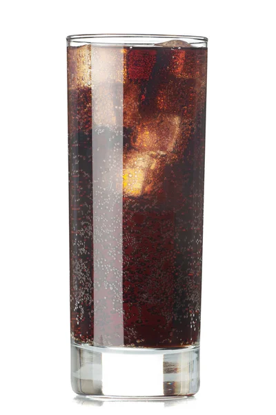 Glas av cola med is — Stockfoto
