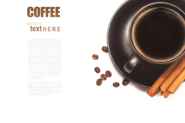Donkere kopje koffie — Stockfoto