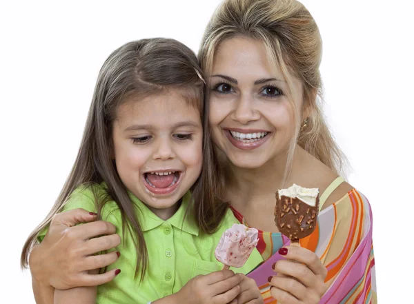 stock image Mother And Daughter eating Ice Cream