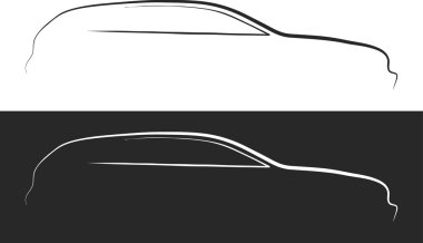 Vector illustration of car silhouette clipart