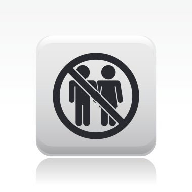 Vector illustration of couple banned icon clipart