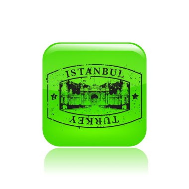 Türkiye'de yazdırma grunge simge vektör çizim