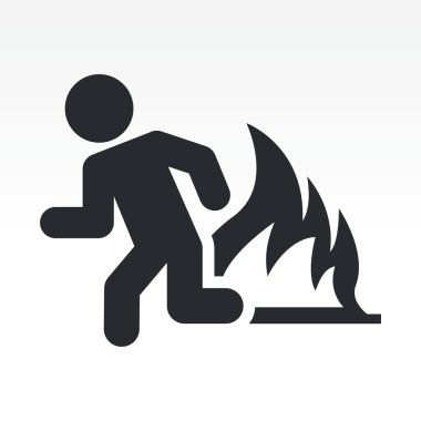 izole güvenlik çıkış simge vektör çizim