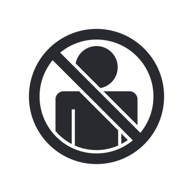 Vector illustration of isolated access forbidden icon clipart