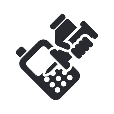 Vector illustration of isolated phone repair icon clipart