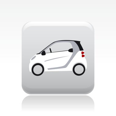 Vector illustration of single small car icon clipart