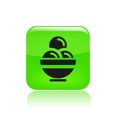 Tek dondurma simgesinin vektör illüstrasyonu