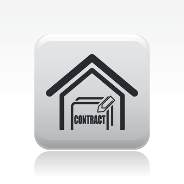 Vector illustration of single house sale icon clipart