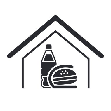 izole fast food simge vektör çizim