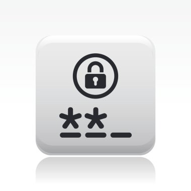 Vector illustration of isolated access icon clipart