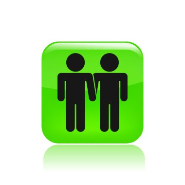 Vector illustration of single gay icon clipart