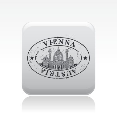 Vector illustration of isolated Vienna icon clipart