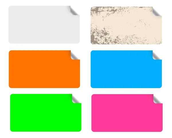 Ilustración vectorial de etiquetas coloridas — Vector de stock