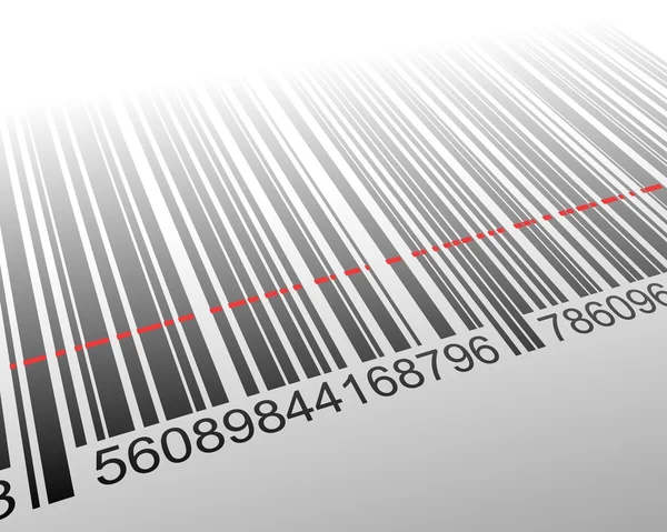 Εικονογράφηση φορέας barcode με δράση λέιζερ — Διανυσματικό Αρχείο