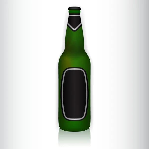 Vektor-Illustration einer Glasflasche mit Aufklebern — Stockvektor