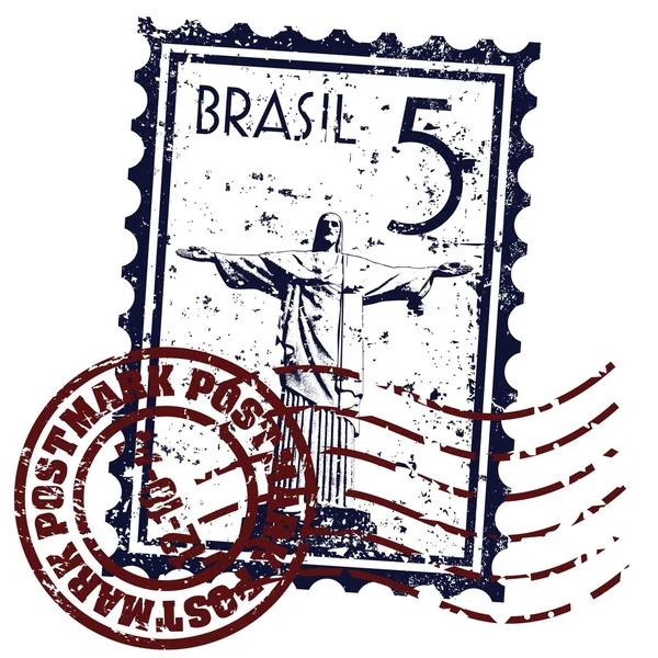 里约热内卢邮票矢量插画 — 图库矢量图片