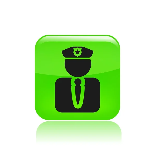 Illustrazione vettoriale dell'icona isolata della polizia moderna — Vettoriale Stock