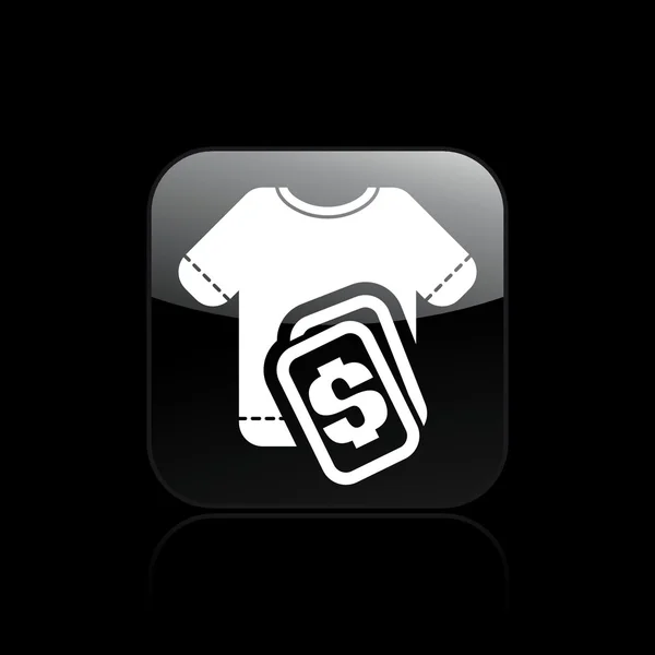 Illustrazione vettoriale di un'icona raffigurante un prezzo t-shirt — Vettoriale Stock