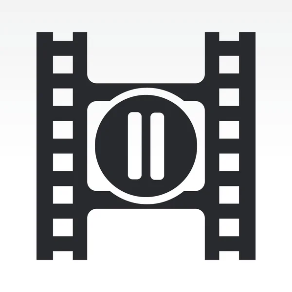 Vector illustration of modern icon depicting a pause button of a video play — Wektor stockowy