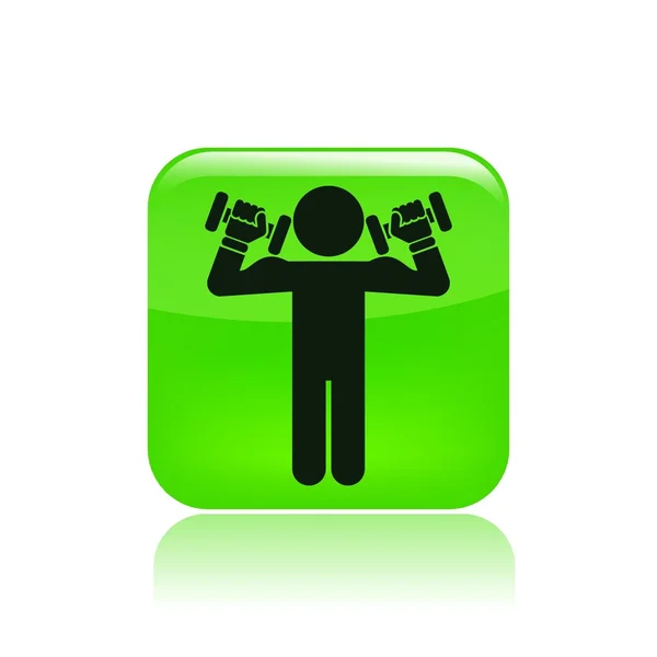 Vector illustration of single isolated weightlifting icon — Stock Vector
