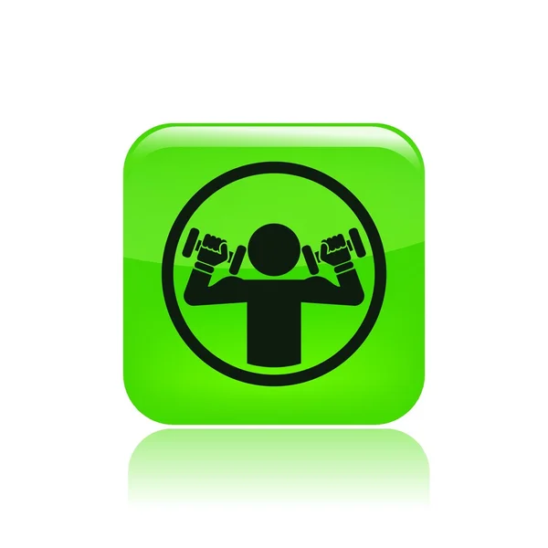 Vector illustration of single isolated weightlifting icon — Wektor stockowy