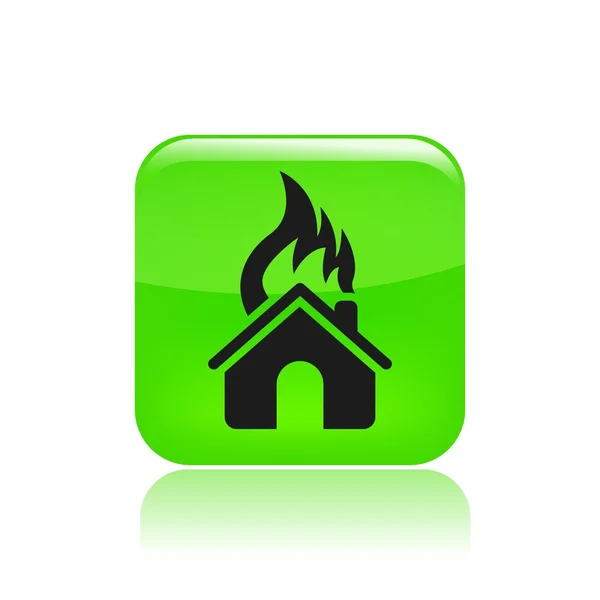Vektor illustration av brinnande hus — Stock vektor