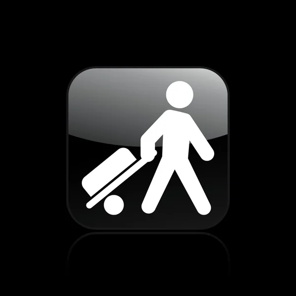 Illustration vectorielle de l'icône voyageur — Image vectorielle
