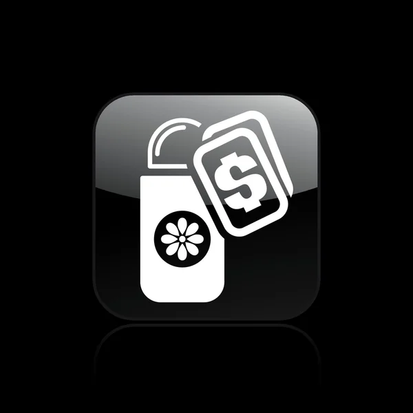Illustration vectorielle du déodorant acheter icône — Image vectorielle