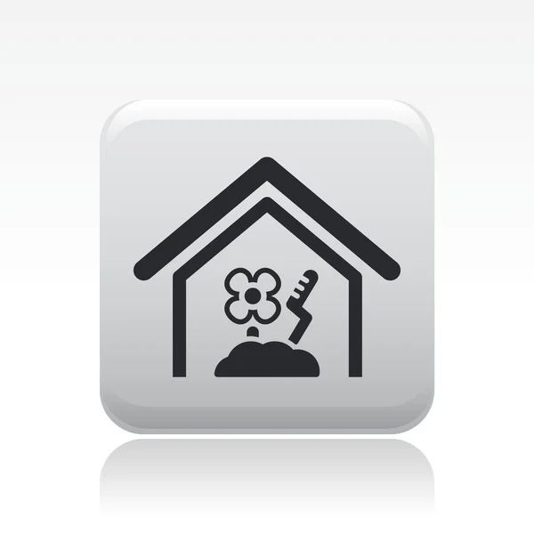 Vector illustration of cultivation house icon — Stock Vector