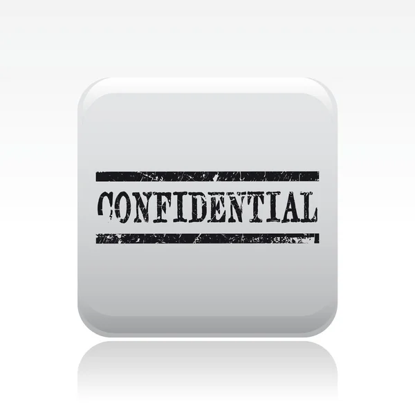 Illustrazione vettoriale dell'icona del timbro "confidenziale" — Vettoriale Stock